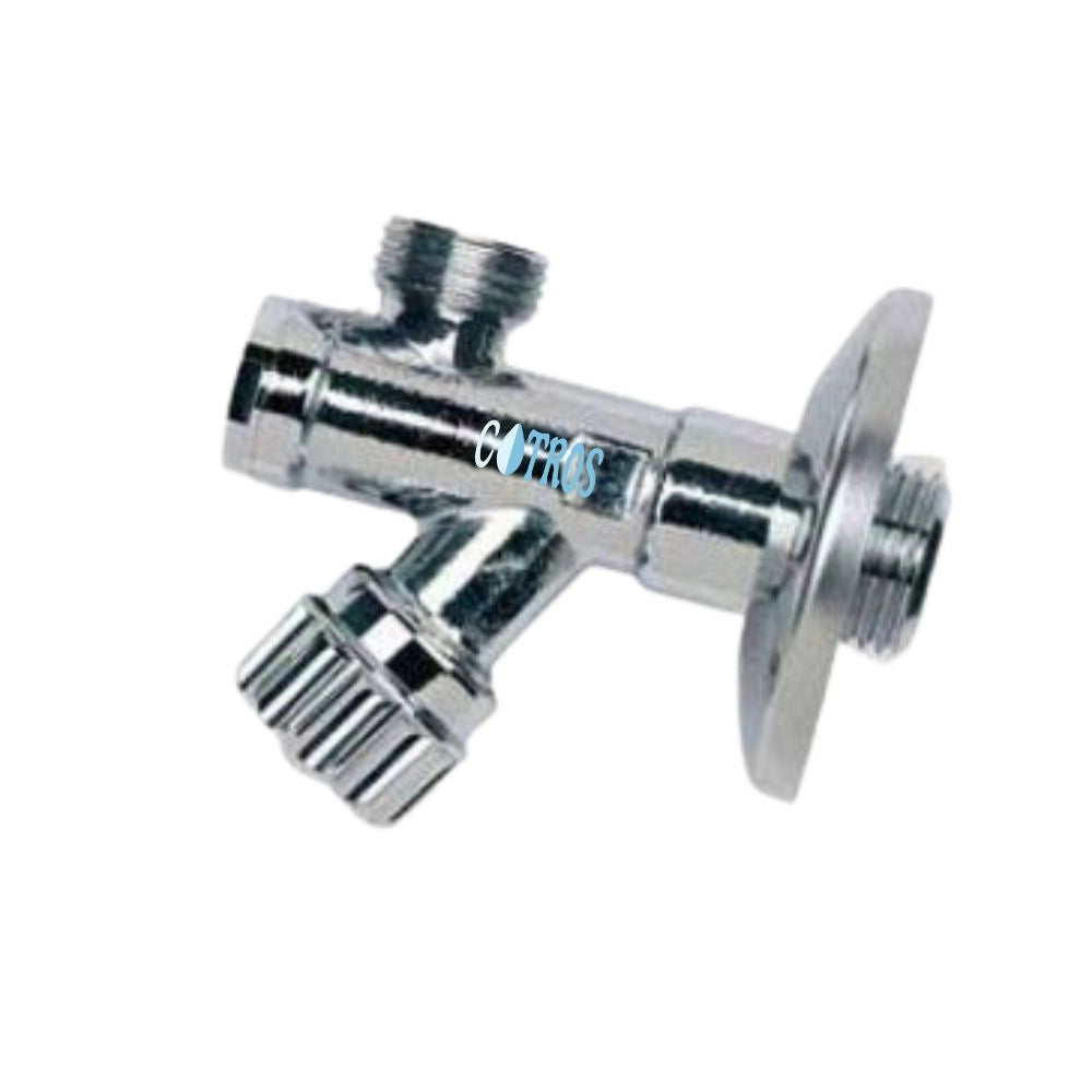Rubinetto ottone cromato 1/2 filtro vitone senza snodo rosone sottolavabo *** utilizzo senza snodo, confezione 1