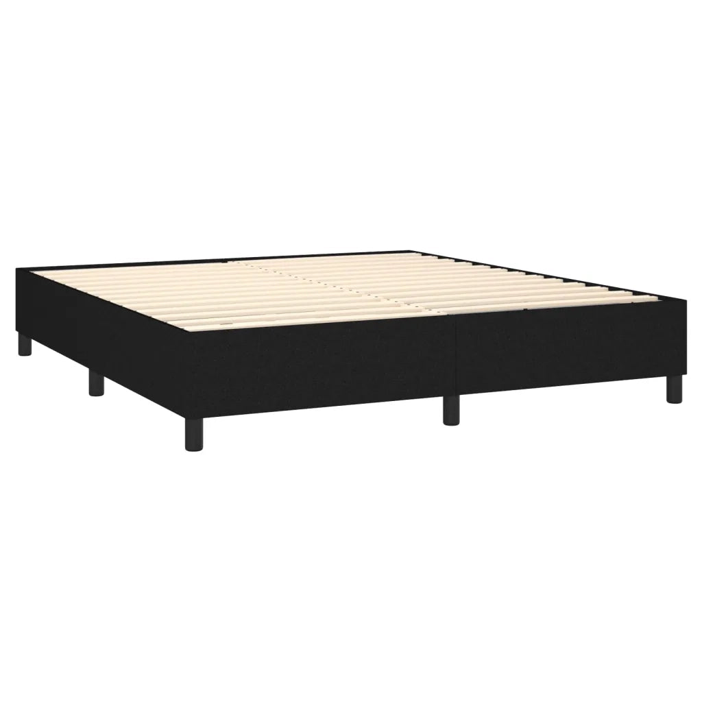 Giroletto a Molle con Materasso Nero 160x200 cm in Tessuto 3131603