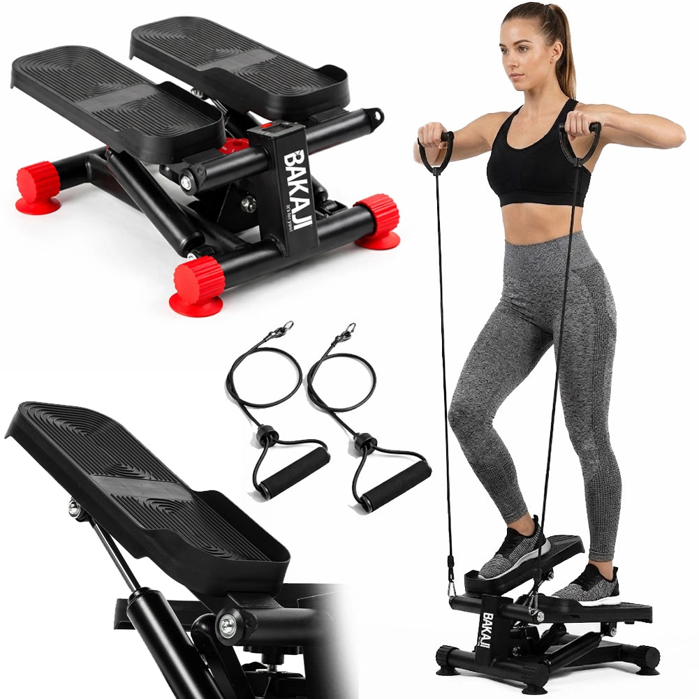 Stepper Multifunzione 3in1 con Pedali Antiscivolo e Bande di Resistenza Fitness