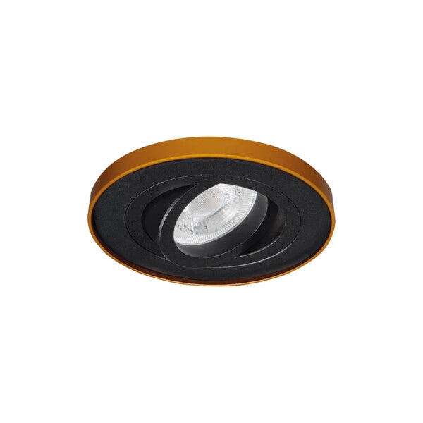 Kanlux TINY anello faretto incasso orient. nero/oro GU10