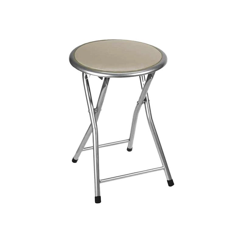 SET 2 SGABELLI PIEGHEVOLI VENEZIA CON SEDUTA IMBOTTITA E STRUTTURA IN METALLO COLORE ASSORTITO