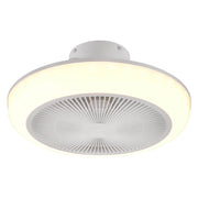 Ventilatore Plafoniera Led a Soffitto Mjolby 46 cm Moderno Colore: Bianco Latte
