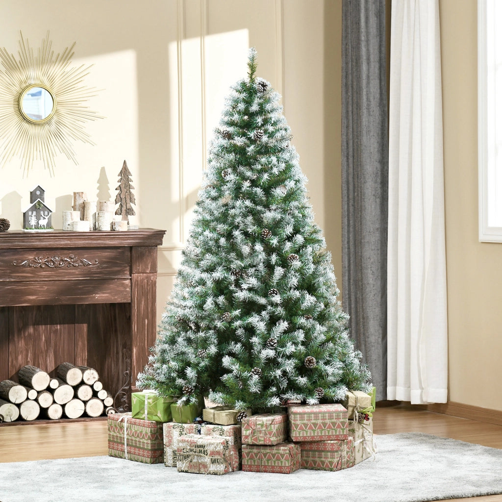Albero di Natale artificiale ¨C zephmum ¨C con neve 180 cm