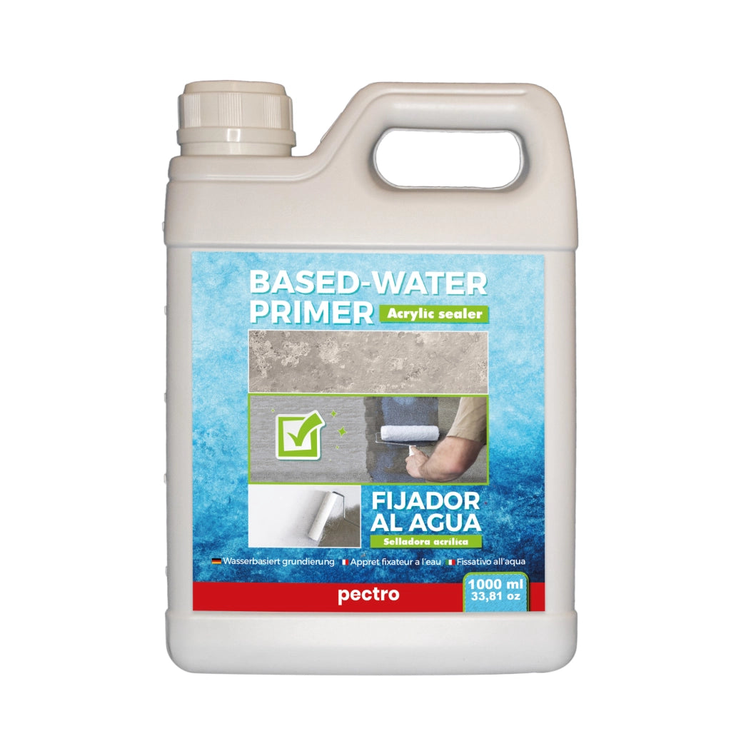 Fissativo Acrilico all’aqua per Muri Interni ed Isterni 1000ml - Primer Aggrapante per Muro - Primer per Pittura