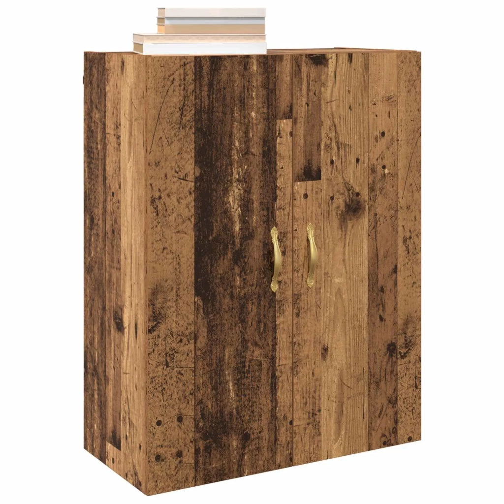 Mobiletto a muro 2 pcs Legno vecchio 69,5 x 34 x 90 cm 3394518