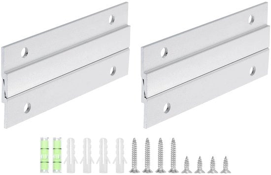 Otturatore per parete 10,2 cm - Set di fissaggio completo - Cerniera robusta in alluminio - Blocco di fissaggio alla parete - Incluso: viti e guarnizioni di gomma - Otturatore per parete