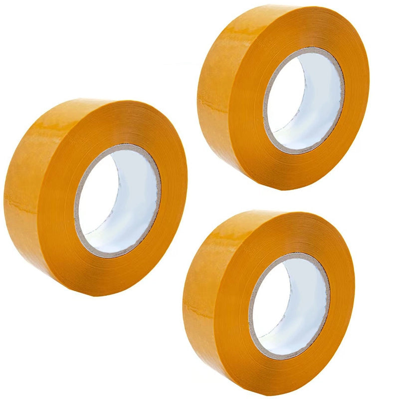 Nastro Adesivo Giallo Rosfix 48 mm x 50 m – Alta Adesione e Resistenza UV | Uso Domestico e Ufficio | Set di 3 Pezzi