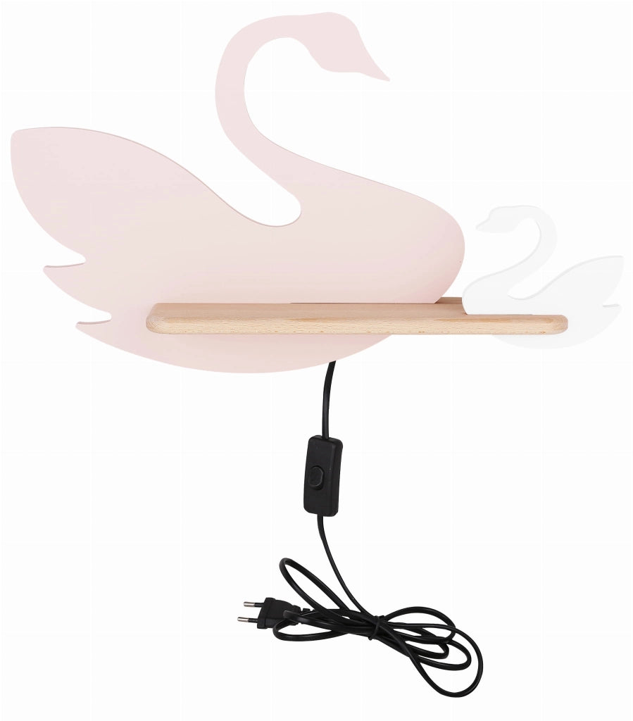 Applique cameretta Candellux SWAN LED 5W rosa/bianco
