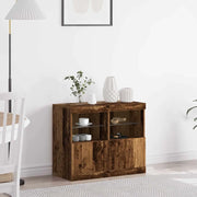 Madia LED Marrone 81 x 37 x 66,5 cm Legno multistrato 863030