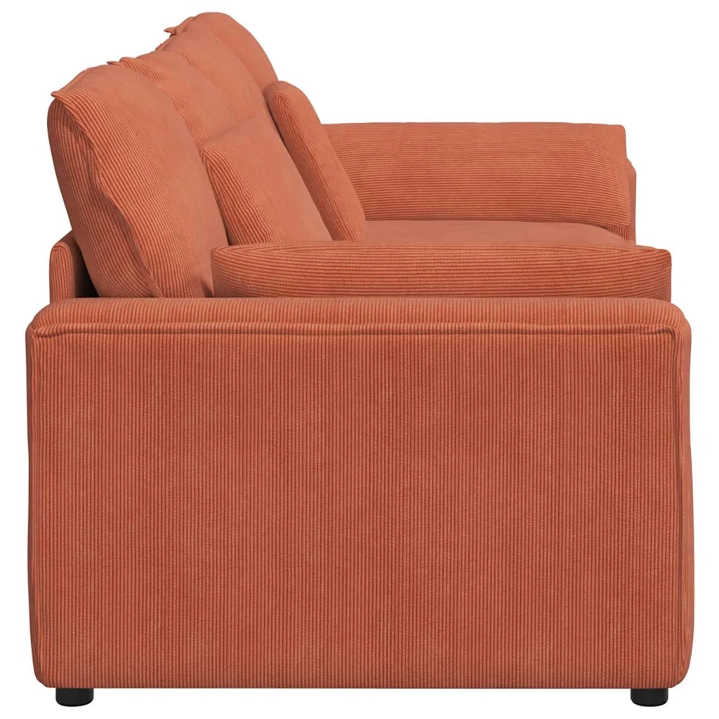 Divano Modulare con Cuscini Rosso Arancione 3321144