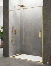 Porta doccia scorrevole 1+1 CIRENE (KENNA) 180 cm Profilo Oro Barra Parallela