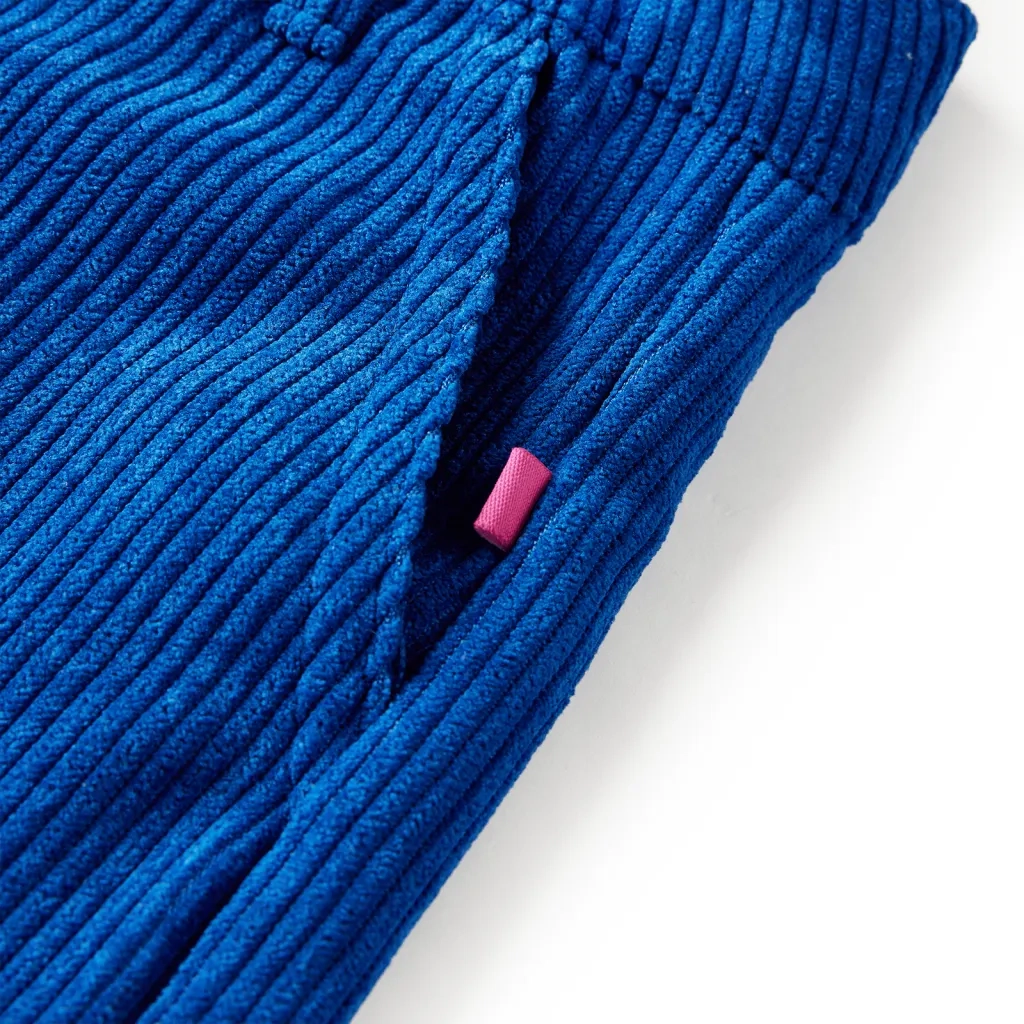 Pantaloni per Bambini in Velluto a Coste Blu Cobalto 116 14421