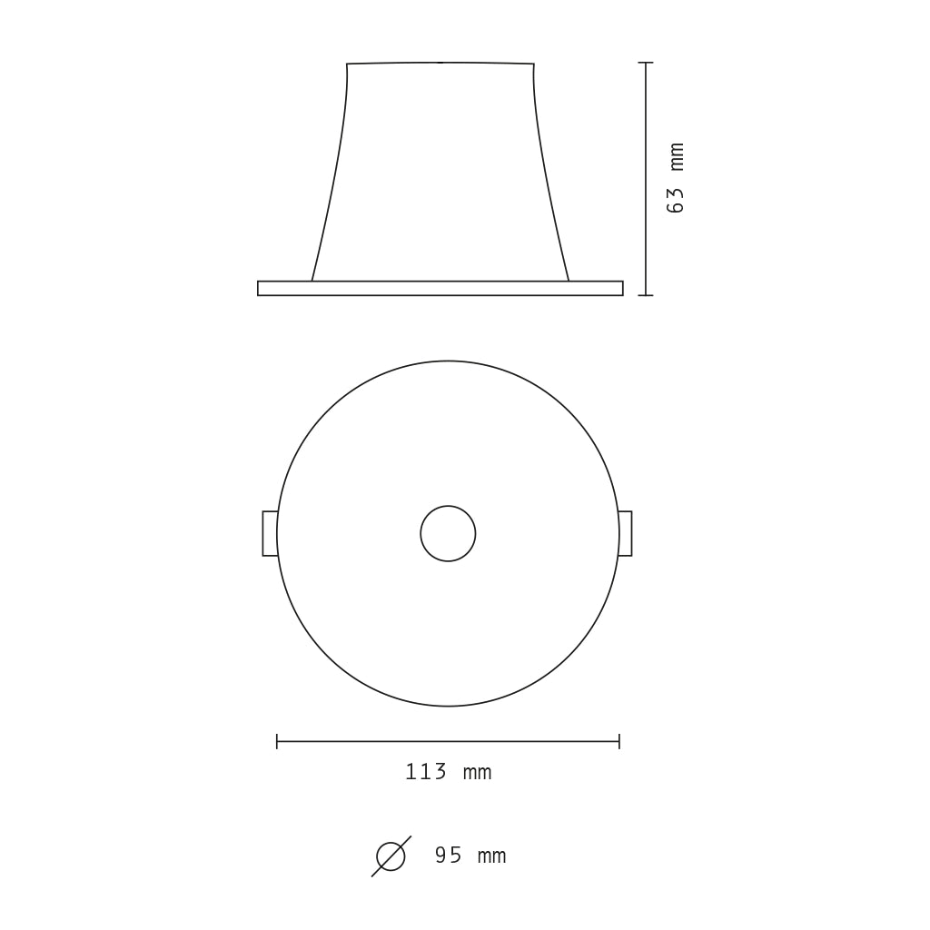 Faretto da incasso non orientabile bianco 5w 3000K luce calda
