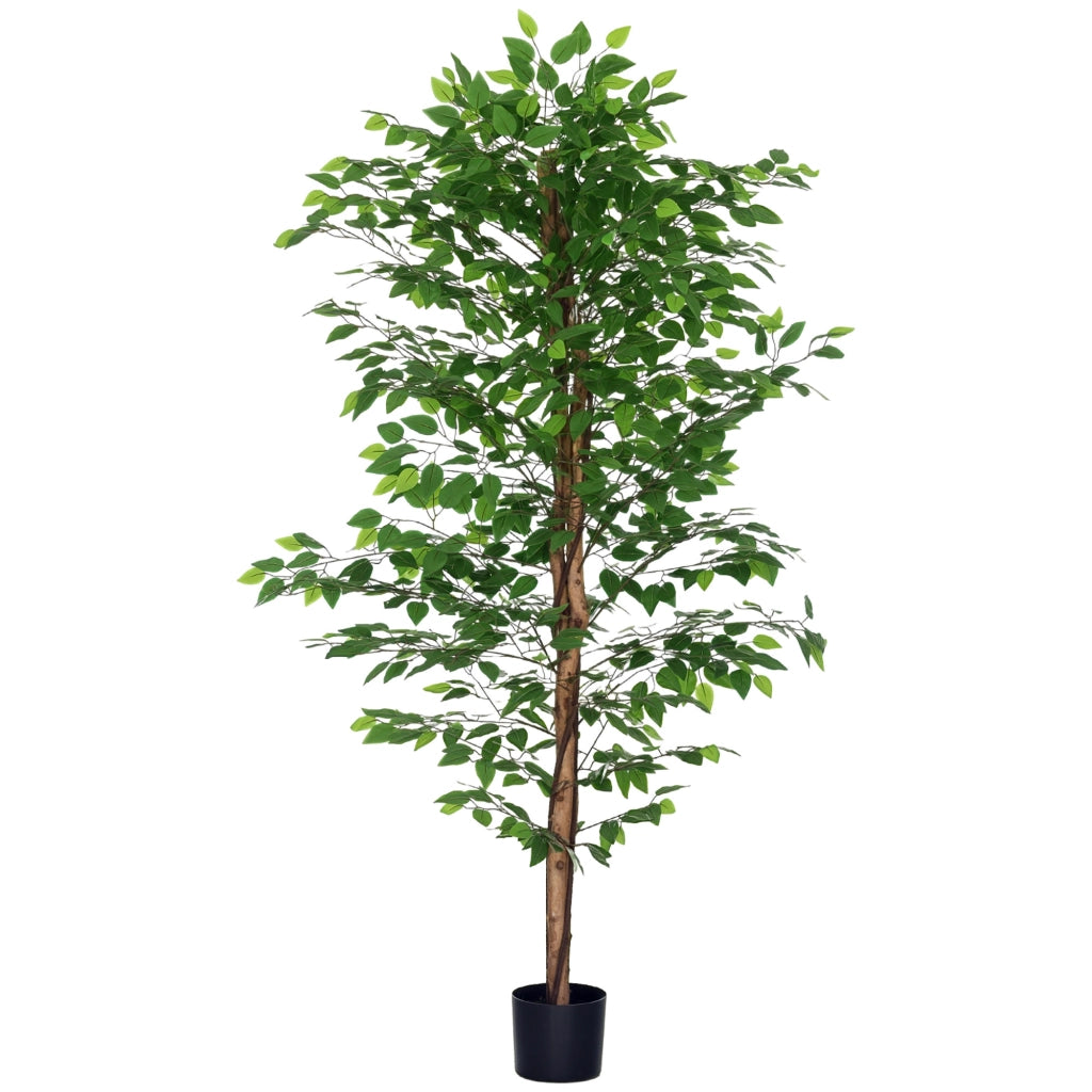 Pianta Ficus Artificiale ¨C Minimal ¨C Verde 180 cm Vaso Metallo