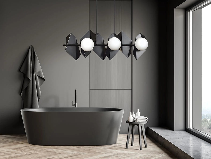 Lampadario Emibig Drifton 6 Nero 6xE14 regolabile max100cm