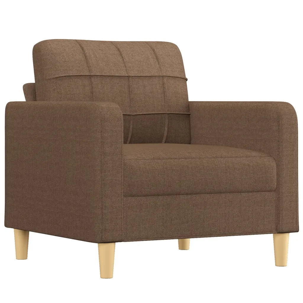 Set di Divani 4 pz con Cuscini Marrone in Tessuto 3201269