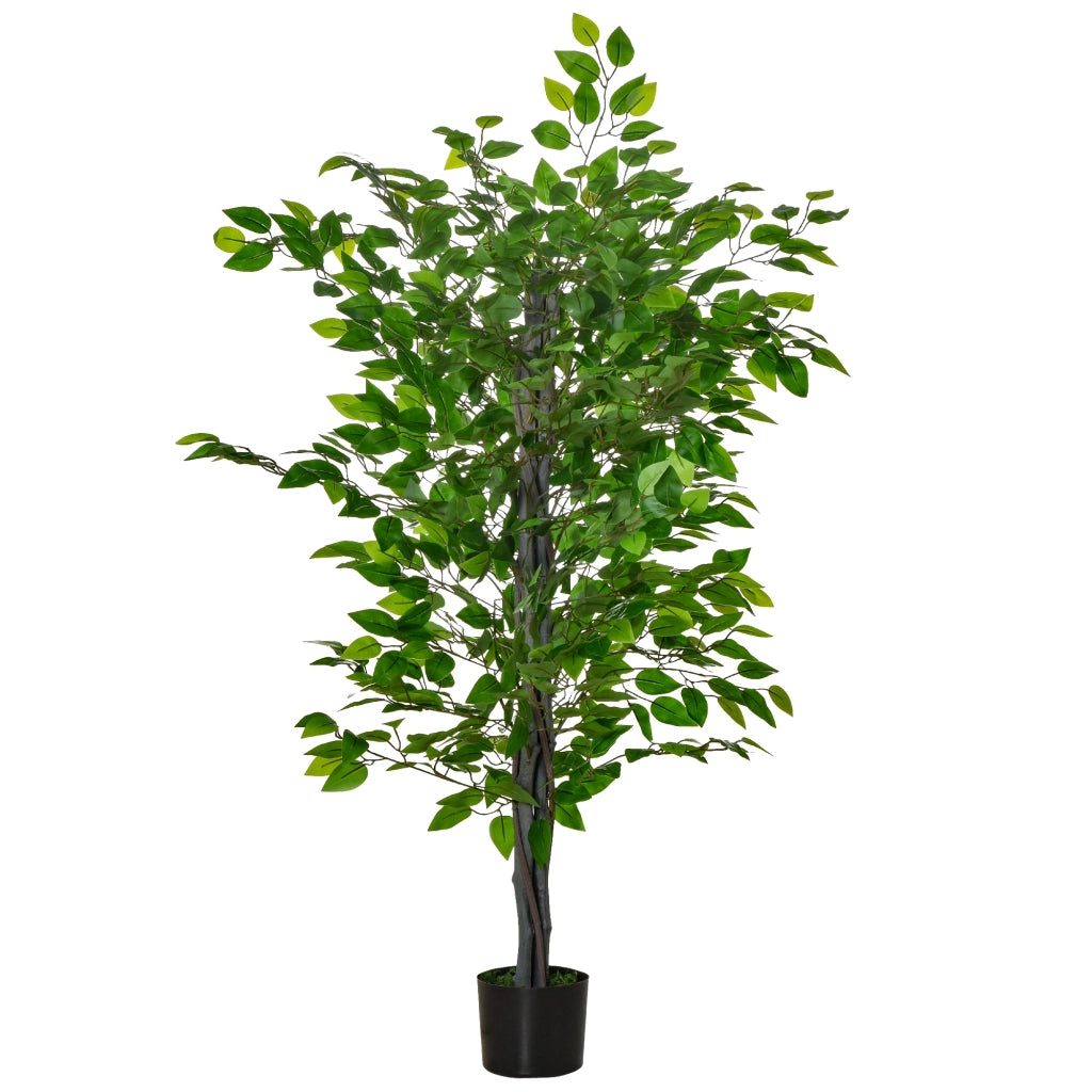Pianta artificiale Ficus ¨C Xylo ¨C Verde, vaso cemento, 135 cm