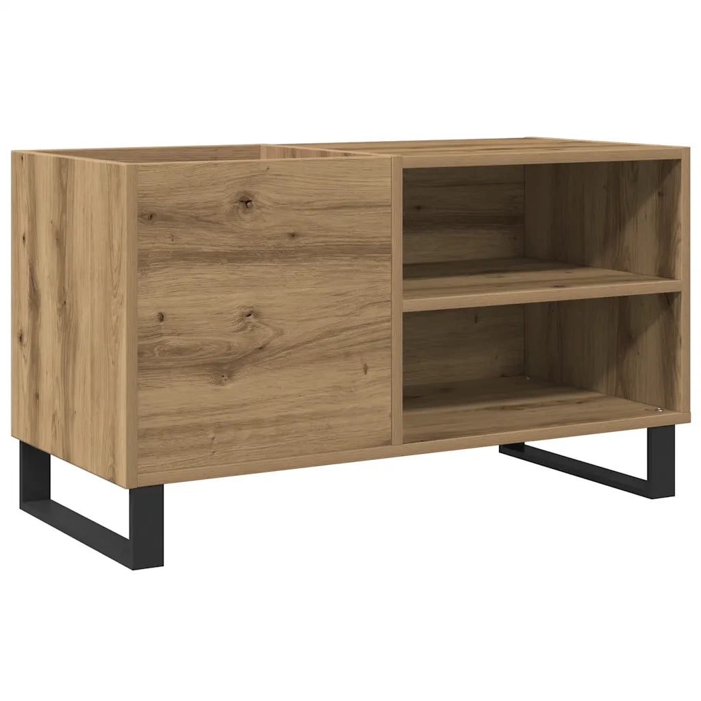 Mobile Porta Dischi Rovere Artigianale 84,5x38x48cm Multistrato 857245