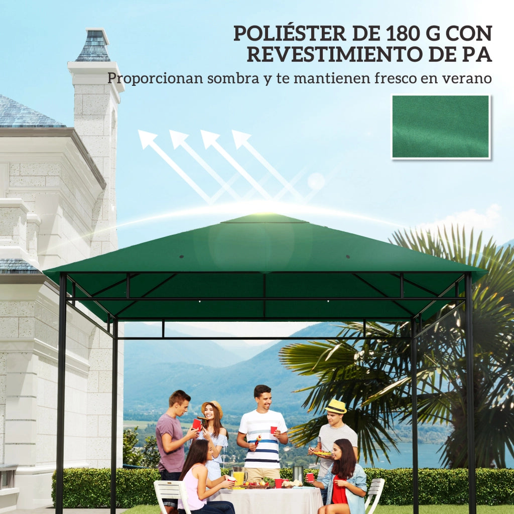 Copertura Gazebo Giardino 300x300 cm ¨C Minimal ¨C Verde