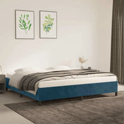 Giroletto senza Materasso Blu Scuro 200x200 cm in Velluto 347346