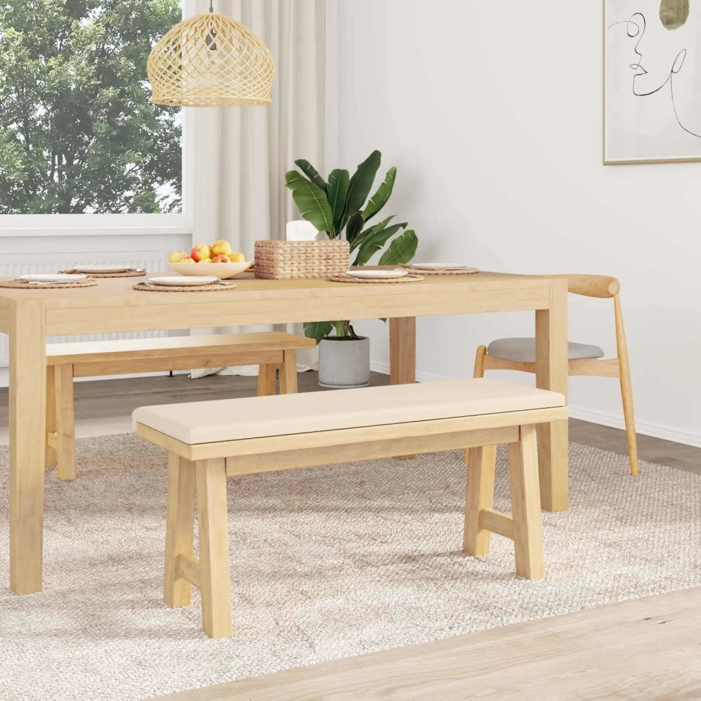 Cuscino per panchina Microfibra Beige Profondità 35 cm 42043365