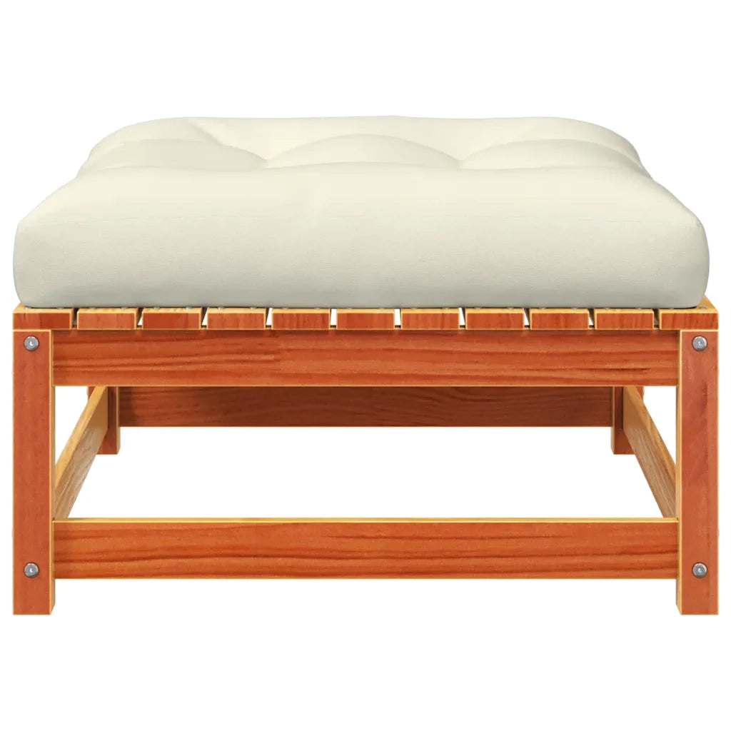 Divano da Giardino Senza Braccioli con Cuscini e Poggiapiedi-Sofa da Giardino-Divano da esterno 615434