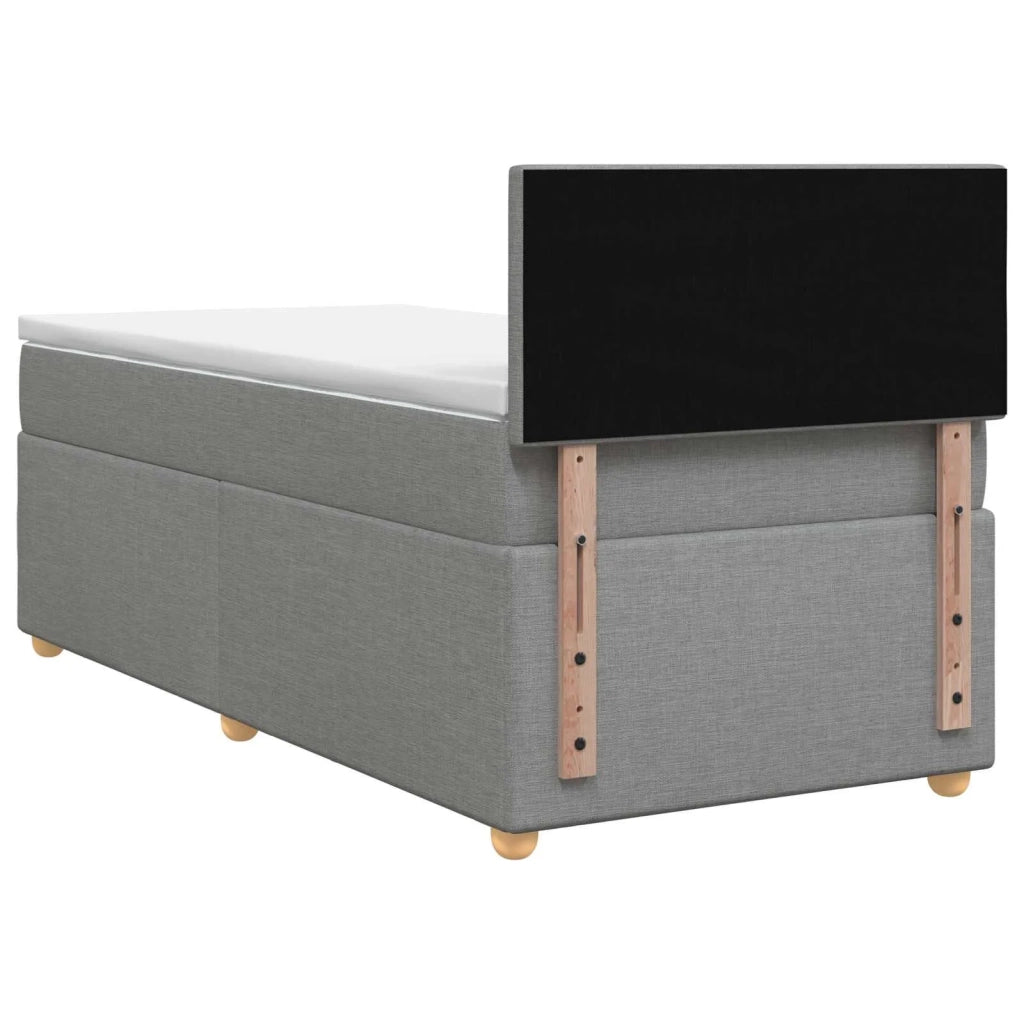Letto box spring con materasso Grigio Chiaro 90 x 190 cm 3451053