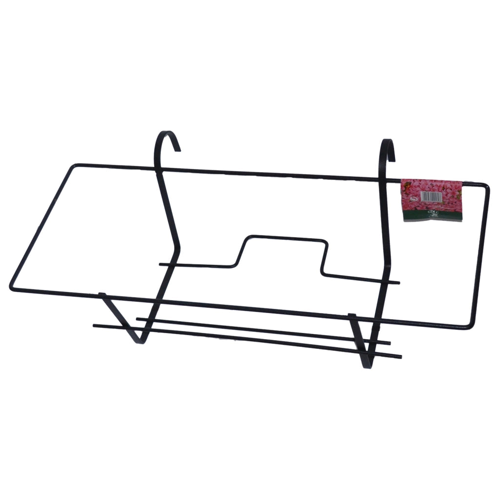 BALCONIERA NERA RETTANGOLARE METALLO CM.40