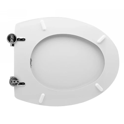 Sedile WC per vaso terza età DH Bianco cerniere A passanti