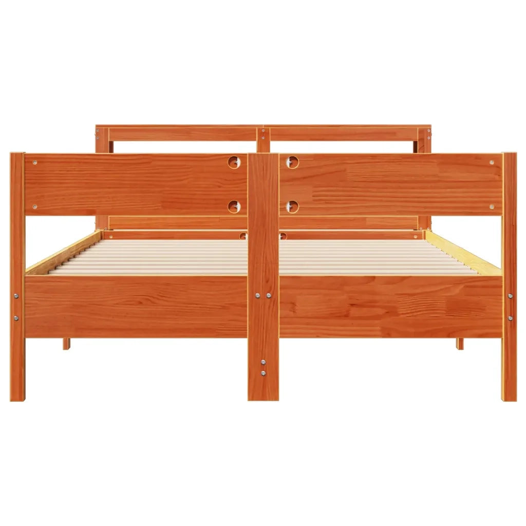 Letto senza Materasso Marrone Cera 150x200 cm in Legno di Pino 3306185