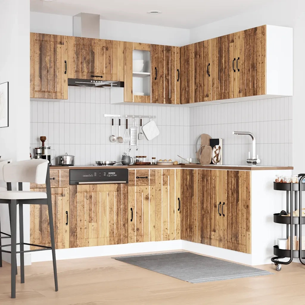 Set Mobili da Cucina 11 pz Kalmar Legno Vecchio in Truciolato 3314949