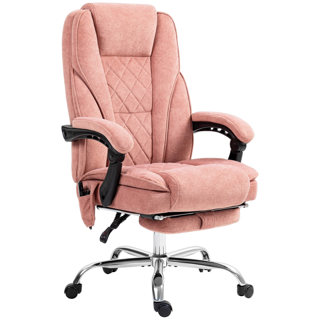 Sedia da ufficio ergonomica con schienale, braccioli e rotelle ¨C Minimal ¨C rosa