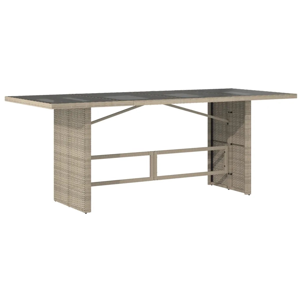 Set da Pranzo da Giardino 7 pz Cuscini Polyrattan Grigio Chiaro 3262940