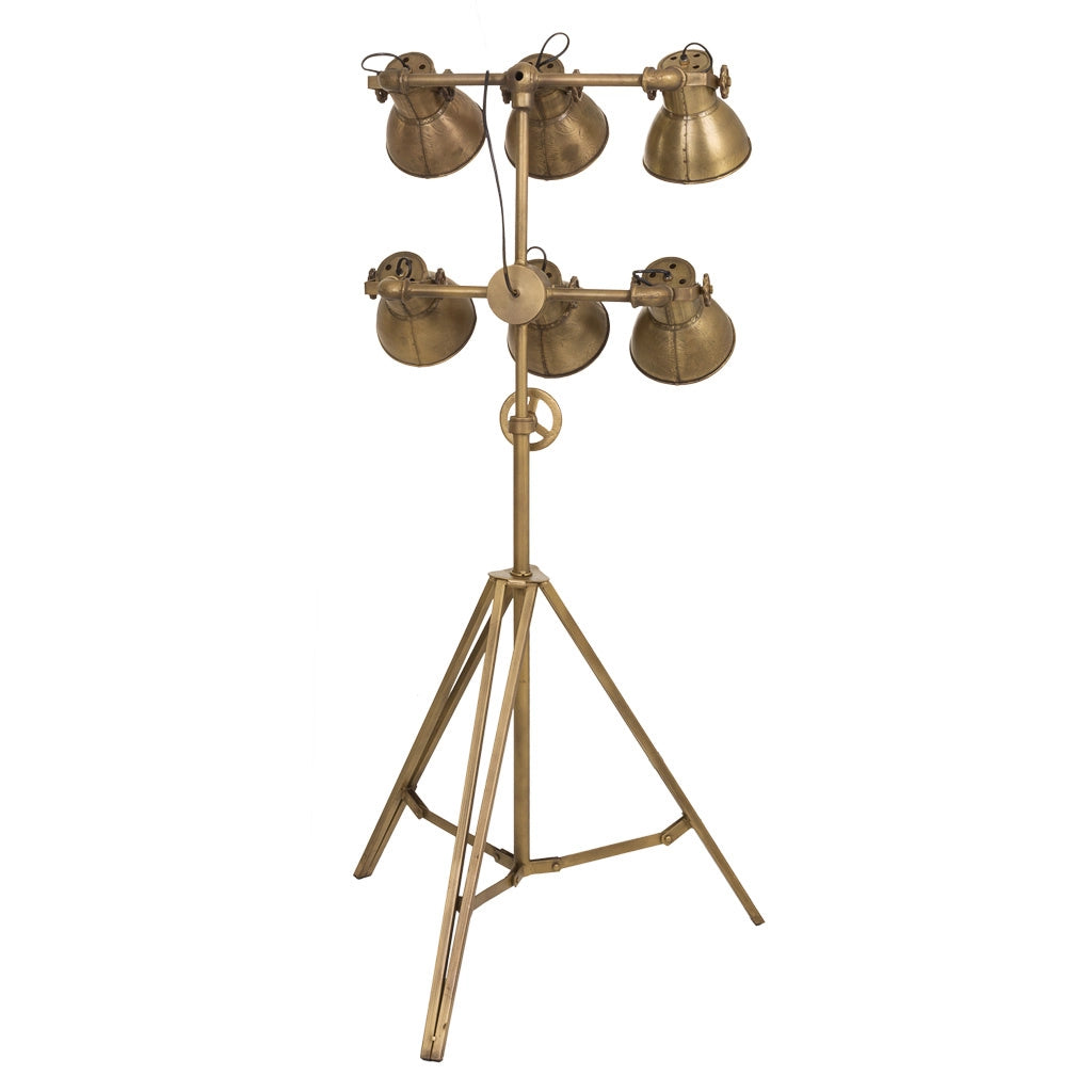 Lampada da terra in metallo color bronzo 60x20x176h