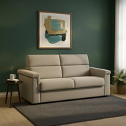 Tenna, Divano Letto 2 Posti Sfoderabile Made in Italy, 185x95 cm Grigio Tortora