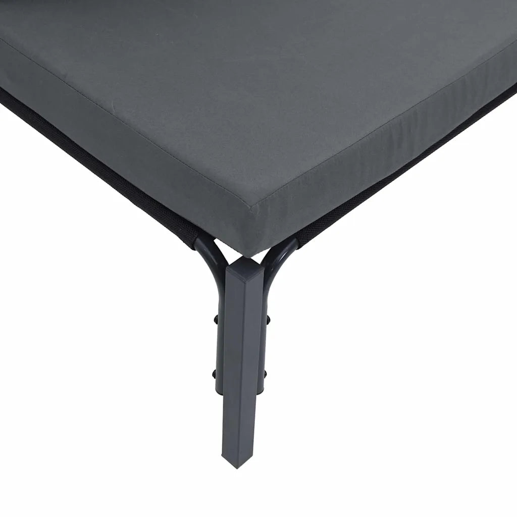 Set Divano da Giardino con cuscino 8 pcs Nero Acciaio
