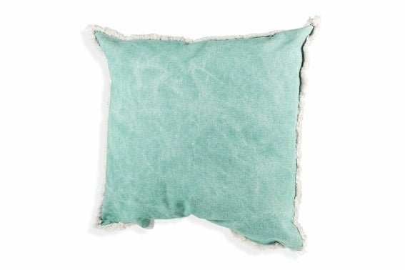 CUSCINO ARREDO CON FRANGE 65X65 CM IN COTONE E POLIESTERE