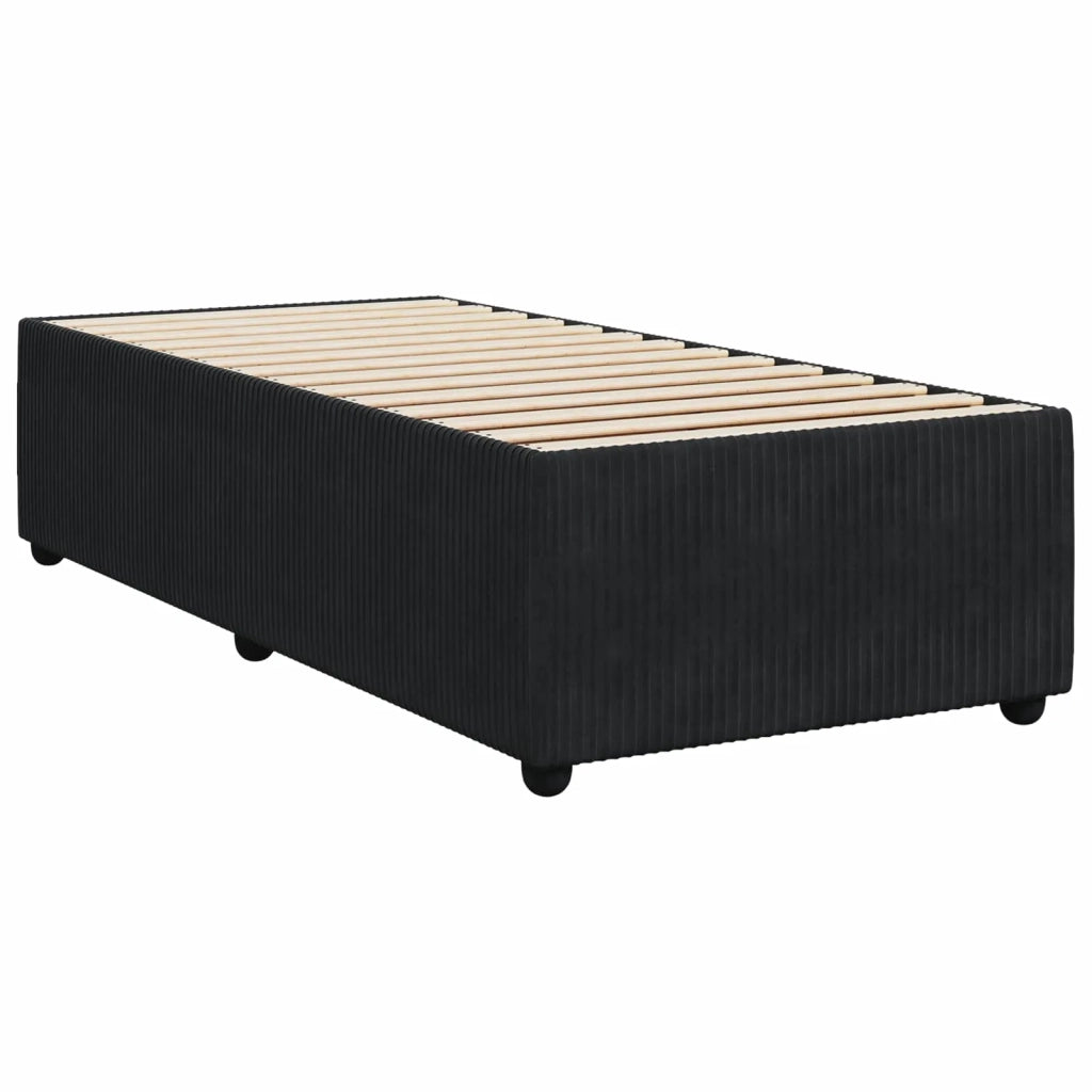 Letto box spring con materasso Nero 90 x 200 cm Velluto 3451603