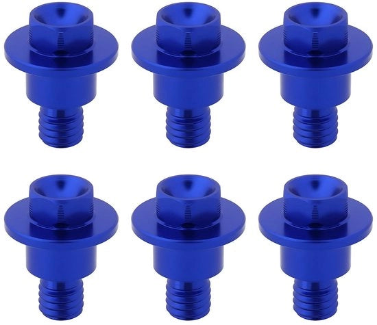 Guardia di Forcella - 6 pezzi - Compatibile con KTM 125/150/200/250/300/350/450/85/65/50 SX/EXC/SXF/EXCF - Lega - Finitura anodizzata - Resistente alla corrosione - Protezione del forcellone