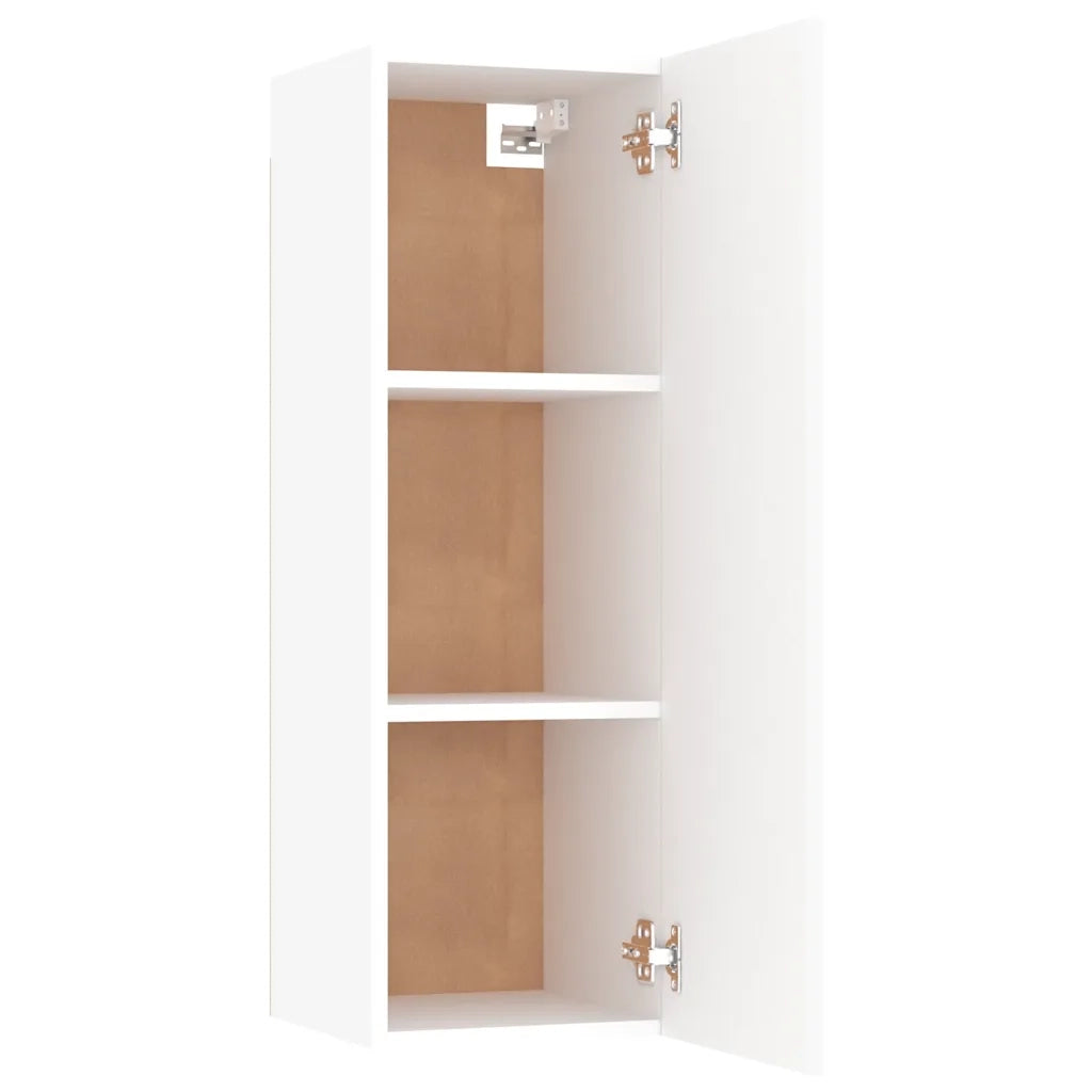 Mobili Porta TV 2pz | Armadietto TV | Mobile Porta TV Bianchi 30,5x30x90 cm in Legno Multistrato