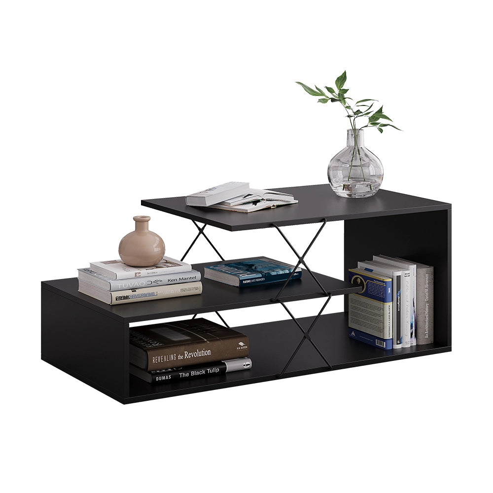 Vicco Tavolino da salotto Nero 100 x 50 cm