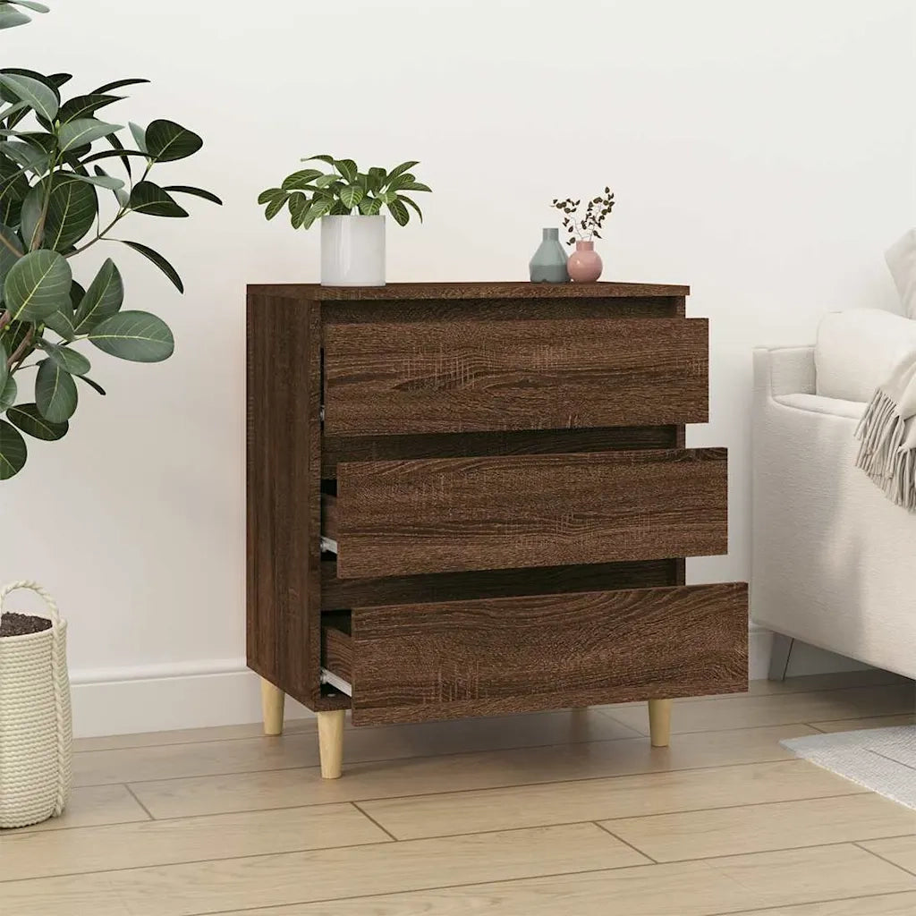 Credenza Rovere Marrone 60x35x70 cm in Legno Multistrato 823047