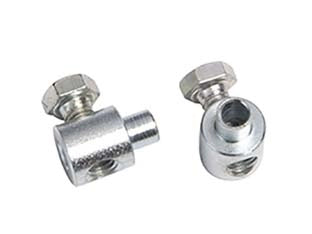 MORSETTO A 1 VITE LATERALE IN ACCIAIO ZINCATO- - foro ø mm.3 - vite M5 - conf.pz.4 in blister - 5 blister