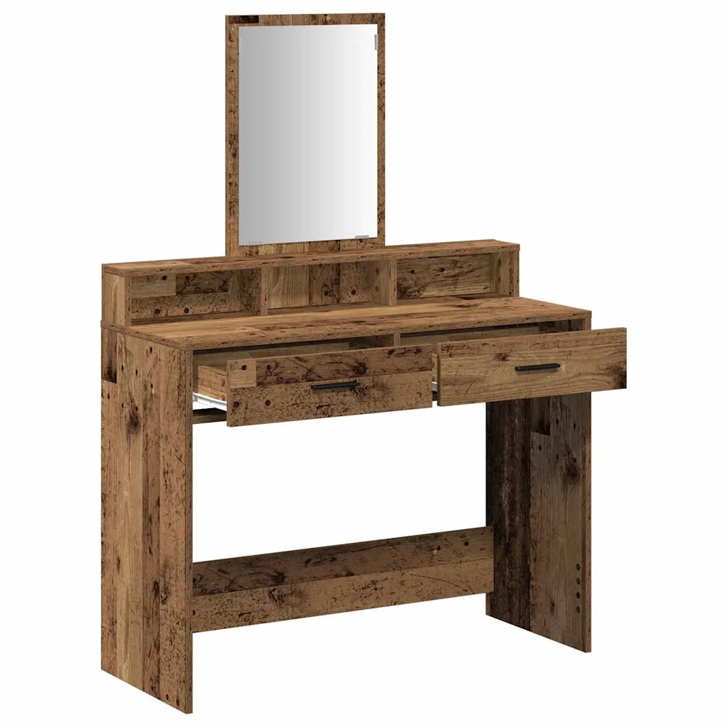 Toeletta | Tavolo da Trucco con cassetto Legno vecchio 100 x 41 x 140 cm
