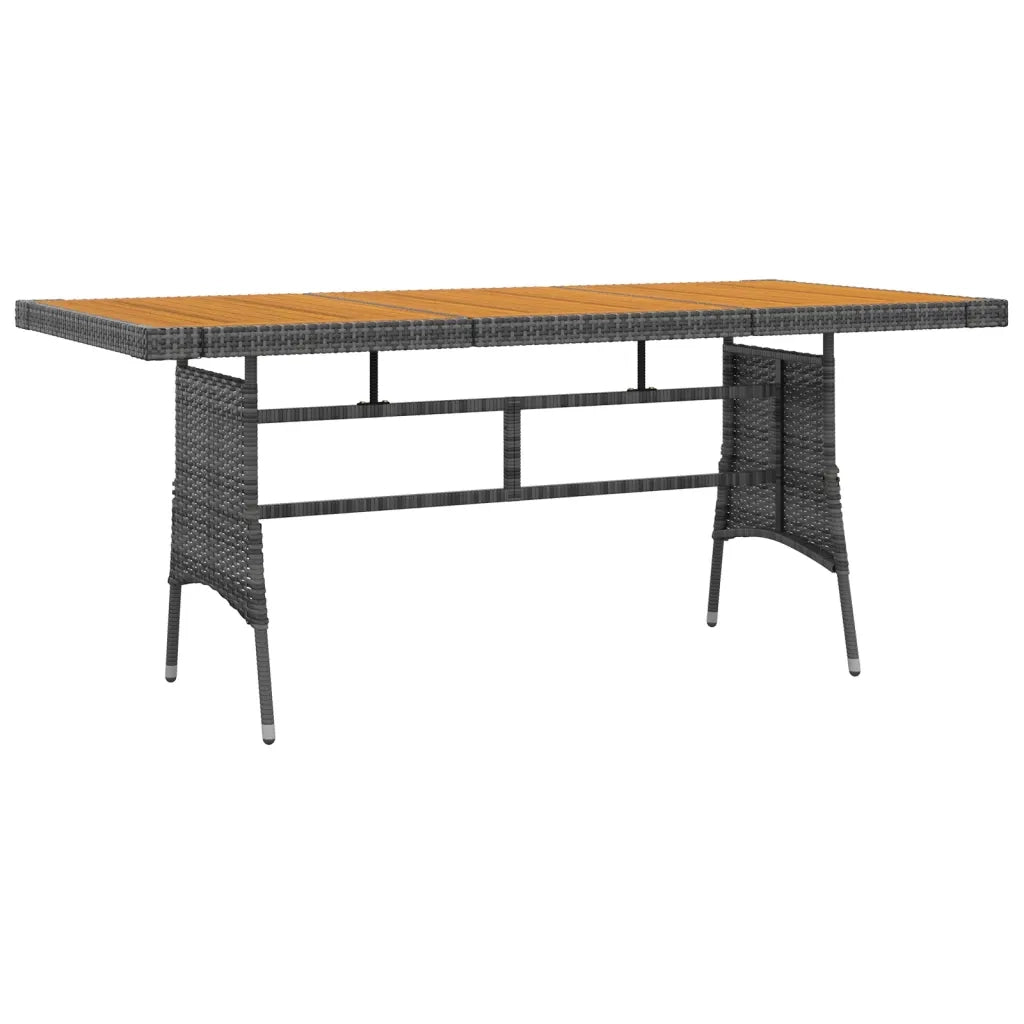 Set da Pranzo per Esterni 9 pz in Polyrattan Grigio 3120115