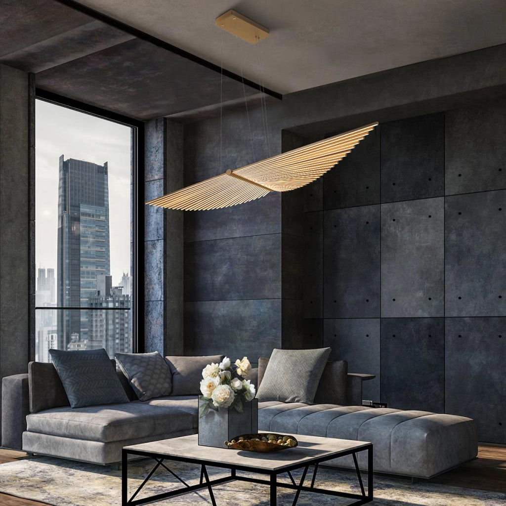 Lampadario LED Seraph Quintiesse oro spazzolato 57W