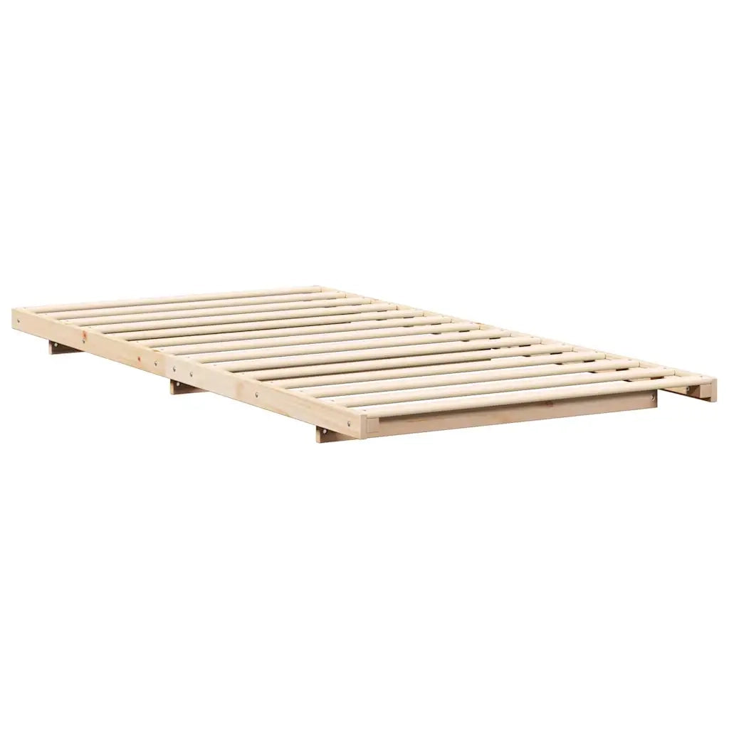 Struttura del letto Marrone 75 x 190 cm Pino massello 873097