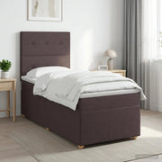 Letto box spring con materasso Marrone Scuro 80 x 200 cm 3453756