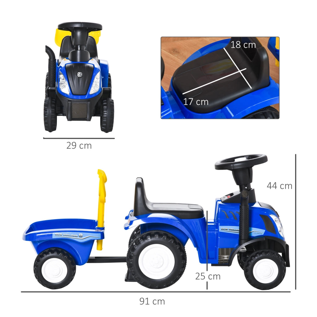Trattore giocattolo per bambini con luce LED e cassa amovibile ¨C Minimal ¨C blu