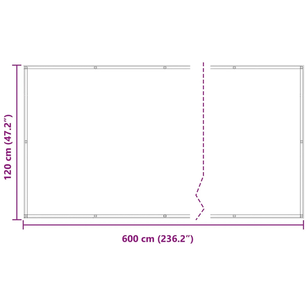 Schermo da balcone-Pannello per balcone Grigio chiaro e bianco 120 x 600 cm
